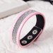 Svetloružový náramok so sklenenými krištáľmi