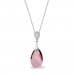Strieborný náhrdelník so Swarovski Elements ružová kvapka Dainty Drop N610616AP Antique Pink