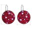 Stříbrné náušnice visací s krystaly Swarovski červené kulaté 31161.3 Cherry