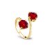 Prsteň červený so Swarovski Elements Ronda PPG10882SC Scarlet