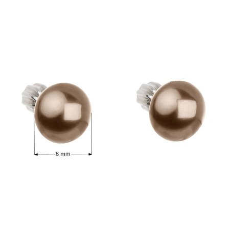 Náušnice so Swarovski Elements 31142.3 Bronze 8 mm