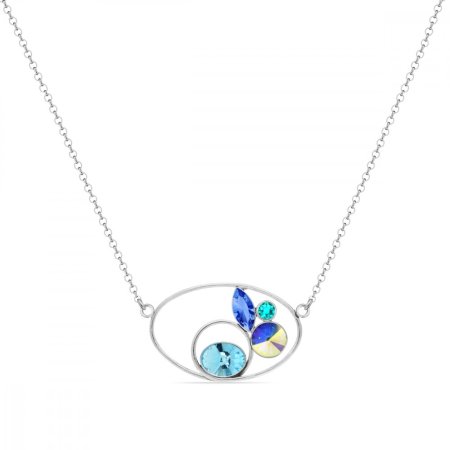Náhrdelník modrý sa Swarovski Elements Artesia NO2201MIX1SAAB Light Turquoise