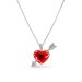 Náhrdelník červený so Swarovski Elements srdce Heart NS2808SI Light Siam
