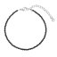 Náramok s pravými black spinel kamene 43055.3 oceľ