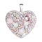 Strieborný prívesok s kryštálmi Swarovski mix farieb srdca 34243.3 Magic Rose