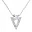 Strieborný náhrdelník so zirkónom biely trojuholník 12007.1