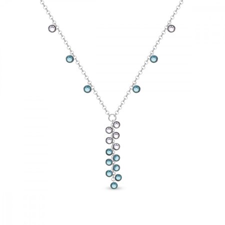 Náhrdelník tyrkysový so Swarovski Elements Milipedo NKROLO2038LTU Light Turquoise
