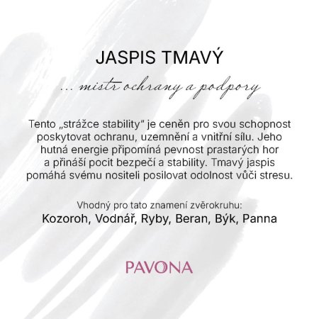 Náramek s minerálními kameny jaspis tmavý 43057.3