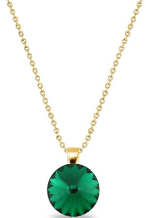 Náhrdelník sa Swarovski Elements Candy Gold NG112212EM Emerald
