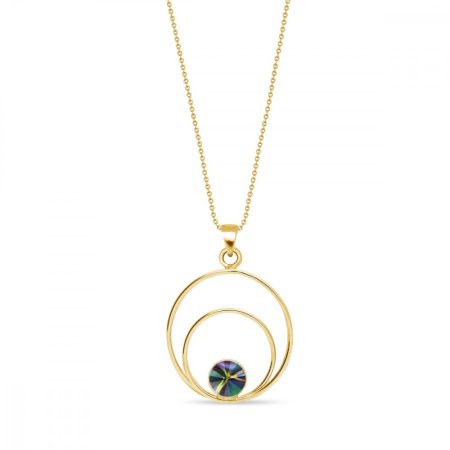 Náhrdelník dúhový so Swarovski Elements Glory NODG1122SS29RD Rainbow Dark
