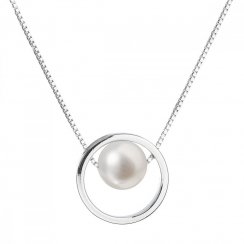Perlový náhrdelník z pravých riečnych perál biely 22025.1