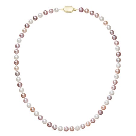 Perlový náhrdelník z říčních perel se zapínáním ze 14 karátového zlata 922004.3/9269A multi