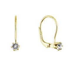 Pozlátené visiace náušnice so Swarovski kryštálom 31322.1