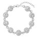 Strieborný náramok so Swarovski kryštálmi biely 33048.1 Krystal