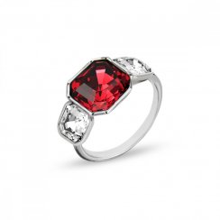 Prsten červený se Swarovski Elements Imperial Trio P44803SCC Scarlet