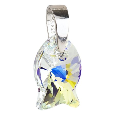 Prívesok so Swarovski Elements rybička 34014.2 Kryštál AB