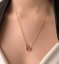 Pozlátený strieborný ROSE náhrdelník krúžky so zirkónmi 12095.1 crystal