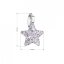 Stříbrný přívěsek s křišťály Preciosa fialová hvězdička 34259.3 Violet