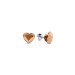 Náušnice oranžové se Swarovski Elements Heart K2808RG Rose Gold