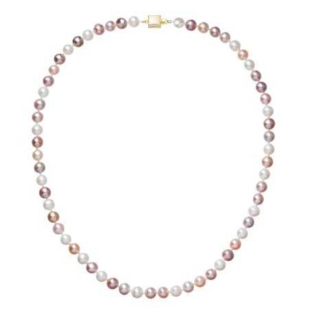 Perlový náhrdelník z riečnych perál so zapínaním zo 14 karátového zlata 922004.3/9268A multi