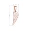 Pozlacený stříbrný přívěsek andělské křídlo 64087 rose gold