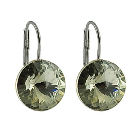 Náušnice Rivoli se Swarovski Elements Black Diamond 14 mm šedé