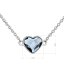 Stříbrný náhrdelník s krystalem Swarovski modré srdce 32061.3 Denim Blue