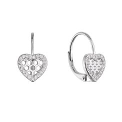 Stříbrné náušnice srdíčka 11606.1