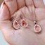 Strieborný prívesok s kryštálmi Swarovski oranžová slza 34252.3 Rose Peach