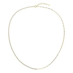 Pozlátený náhrdelník so zirkónmi 12173.1