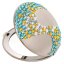 Kozmetické vreckové zrkadlo sa Swarovski Elements Corals žlutomodrá EL-08.5