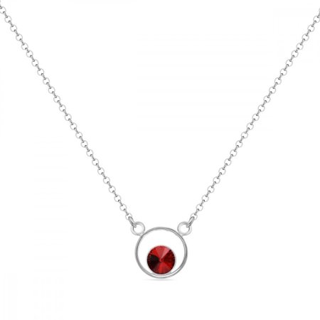 Náhrdelník červený so Swarovski Elements Fame NOM1122SS29SC Scarlet