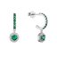 Stříbrné náušnice se zelenými zirkony 11794.3 emerald