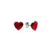 Náušnice červené so Swarovski Elements Heart K2808LSI Light Siam