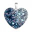 Strieborný prívesok s kryštálmi Swarovski modré srdce 34243.3 Blue Style