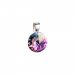 Strieborný prívesok s kryštálmi Swarovski fialový okrúhly-rivoli 34112.5 Vitrail Light