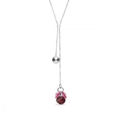 Náhrdelník ružový sa Swarovski Elements Vinber NKL6428RAM Rose + Amethyst