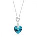 Náhrdelník modrý sa Swarovski Elements Amore NCS622814BB Bermuda Blue