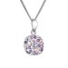 Strieborný náhrdelník so Swarovski kryštálmi 32088.3 violet