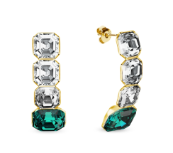 Náušnice zelené se Swarovski Elements Imperial KTG44804CEM Emerald