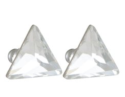 Náušnice se Swarovski Elements trojúhelník Krystal 11 mm