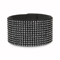 Náramek se Swarovski Elements Chic Large BMESH12CZJ Hematite