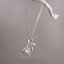 Stříbrný náhrdelník se Swarovski krystaly srdce bílé 32071.1 Krystal