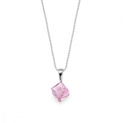 Náhrdelník se Swarovski Elements kostka Light Rose 6 mm
