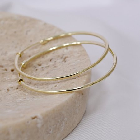 Pozlátené strieborné náušnice kruhy 61008 Au plating