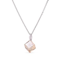 Náhrdelník se Swarovski Elements kostka Gold Shadow 8 mm