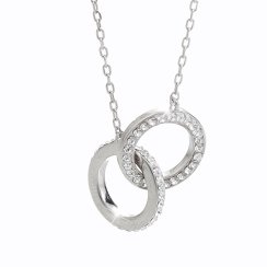 Strieborný náhrdelník so Swarovski Elements koliesko Krystal