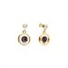 Náušnice fialové se Swarovski Elements Punct Gold KCG1088SS18AM Amethyst
