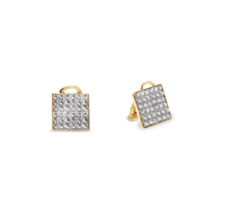Náušnice číre so Swarovski Elements Kingdom Clips KLGFM6C Krystal