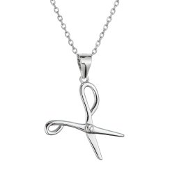 Stříbrný náhrdelník nůžky 62033